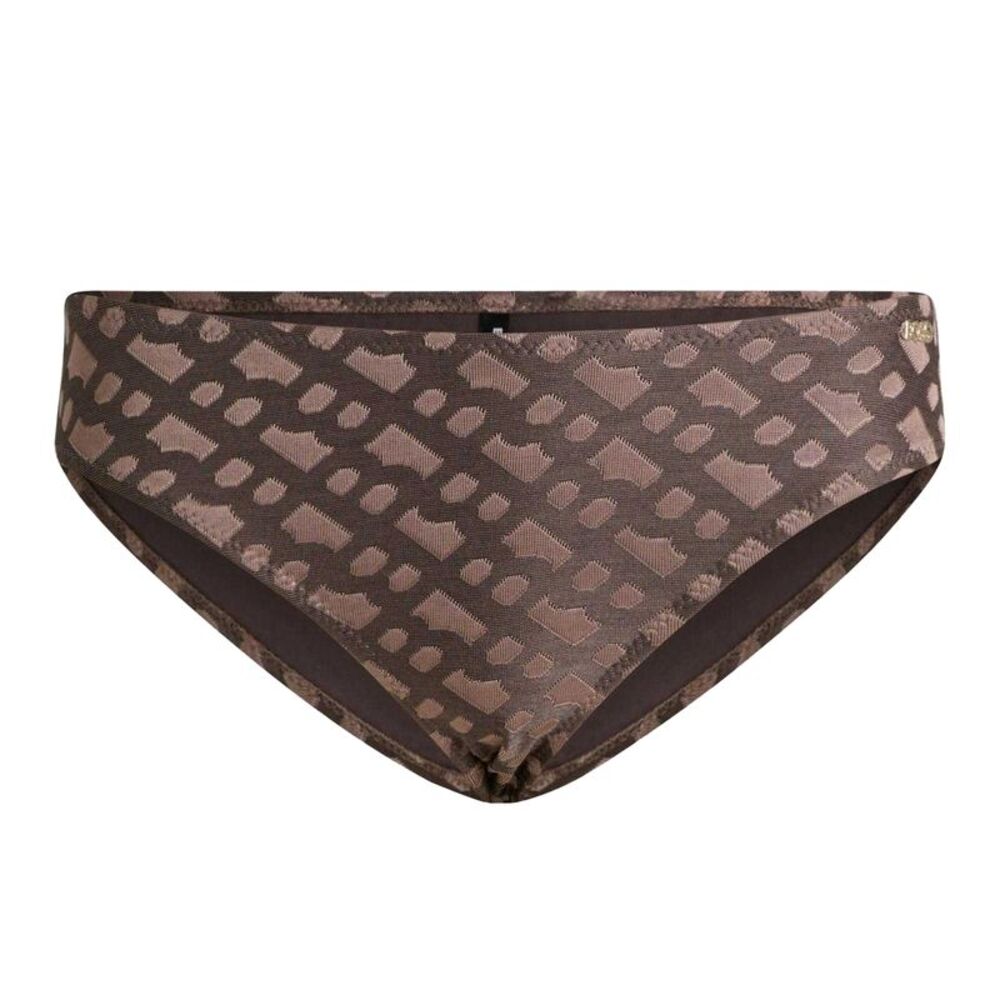 Boss Womens/Ladies Monogram Jacquard Bikini Bottoms / Brown